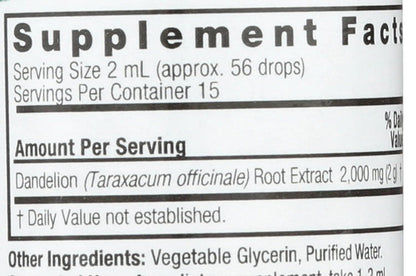 Nature's Answer Dandelion Root Alcohol-Free Extract, 1 fl oz