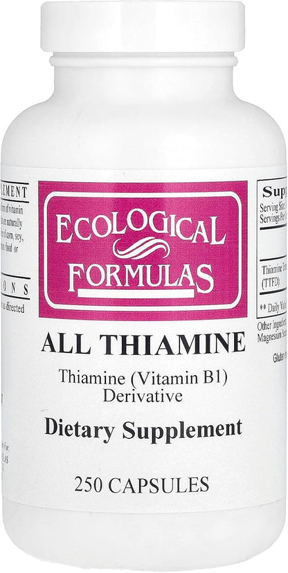 Ecological Formulae All Thiamine, 250 Capsules