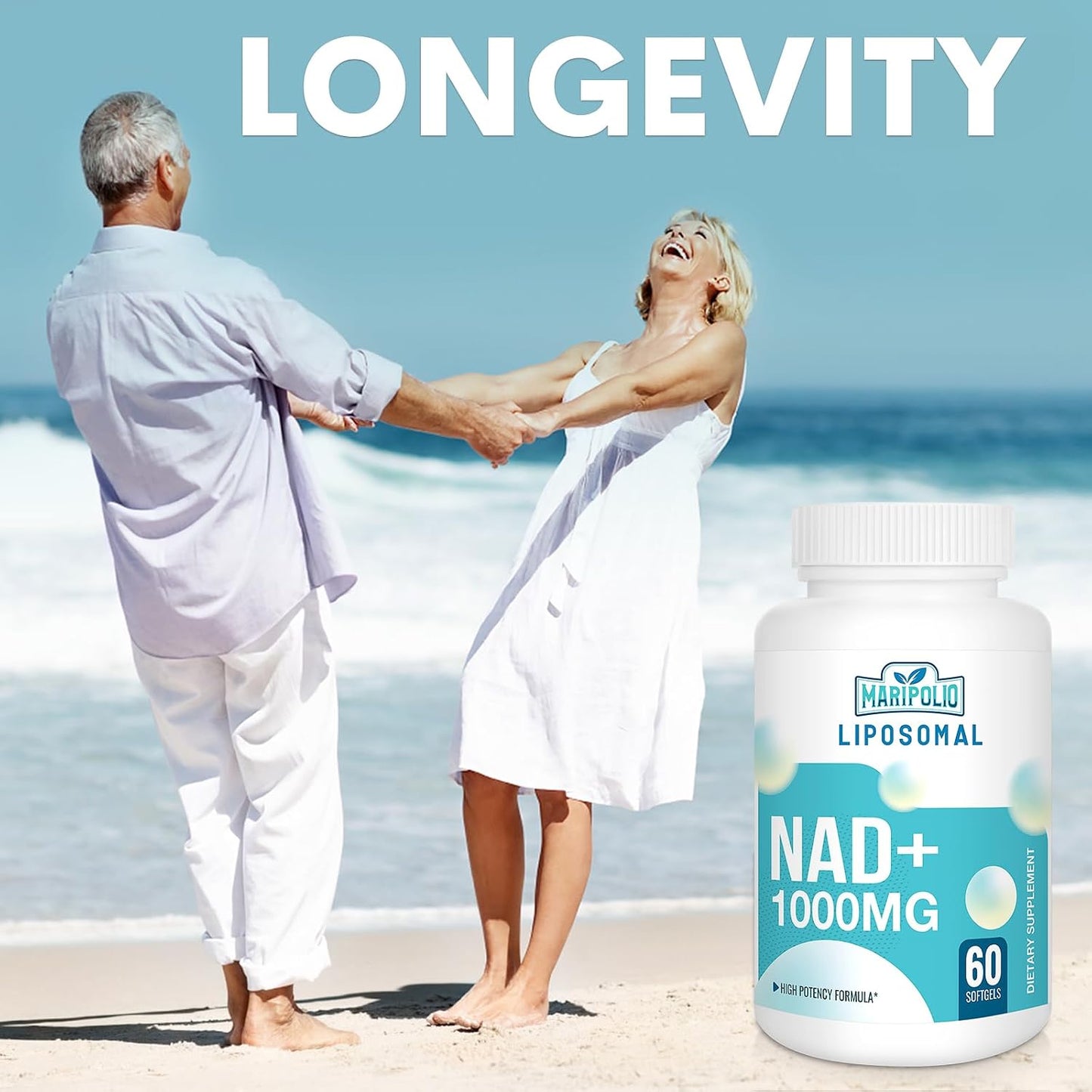 Maripolio Liposomal NAD+ 1000 mg Supplement - High Bioavailability Cellular Energy Support, 60 Softgels - görsel 9