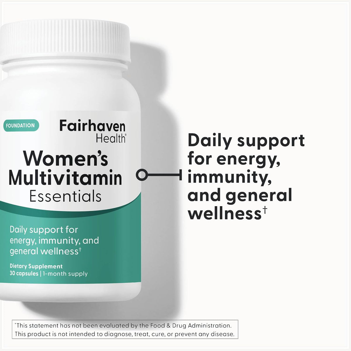 Fairhaven Health Women's Multivitamin Essentials | Once Daily Multivitamin for Women | Vegan, Gluten-free | 30 Capsules - görsel 5