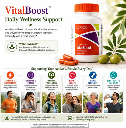 McCord VitalBoost Energy, Memory & Immunity Supplement