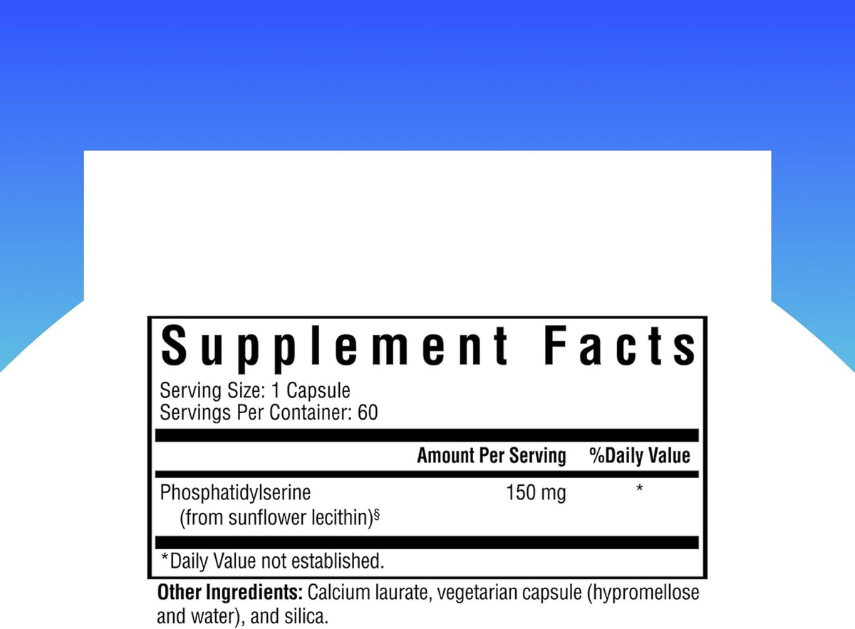 Seeking Health Phosphatidyl Serine - Brain Support Supplement with Sunflower Oil & Phospholipids - Vegetarian & Gluten-Free Capsules - 150 mg, 60 Capsules - görsel 2