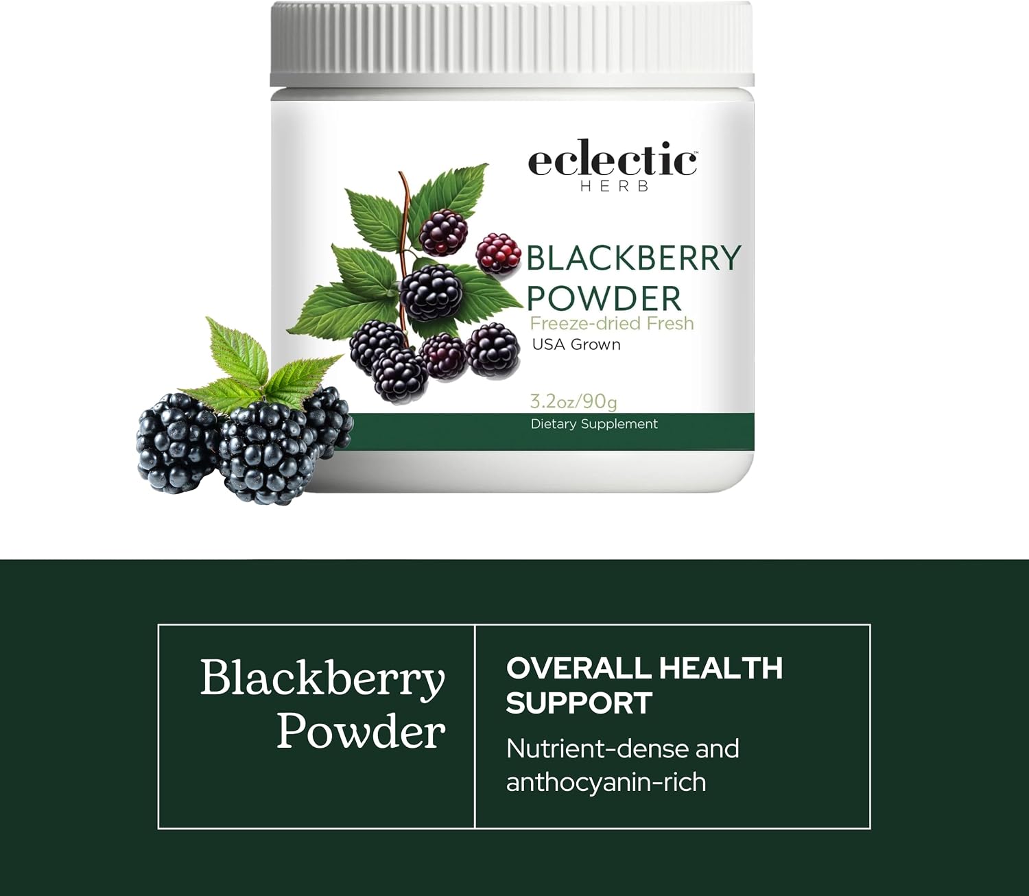 Eclectic Herb BlackBerry Powder - Freeze-Dried Superfood Supplement (91 g) - görsel 3