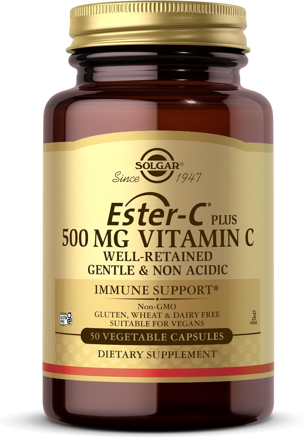 Solgar Ester-C Plus 500 mg Vitamin C - Gentle Non-Acidic - 50 Vegetable Capsules - görsel 1