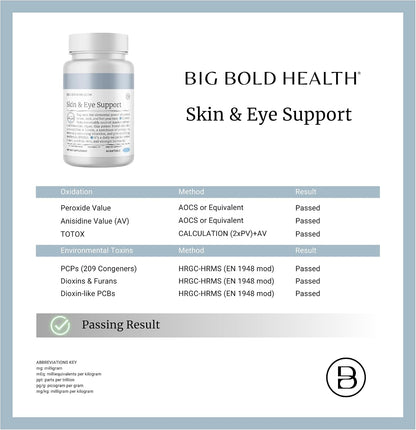 BIG BOLD HEALTH Skin & Eye Support - Omega-3 Complex with Alaskan Salmon Oil, DHA, Astaxanthin & Lutein for Healthy Eyes & Skin - 60 Softgels