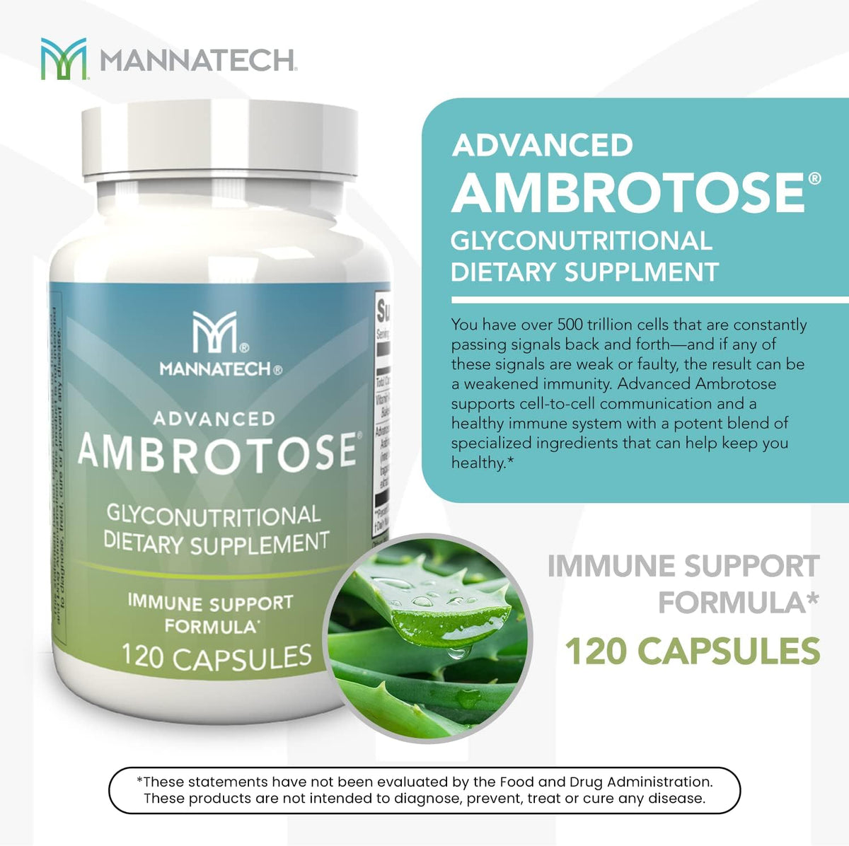 Mannatech Advanced Ambrotose 120 Capsules - görsel 3