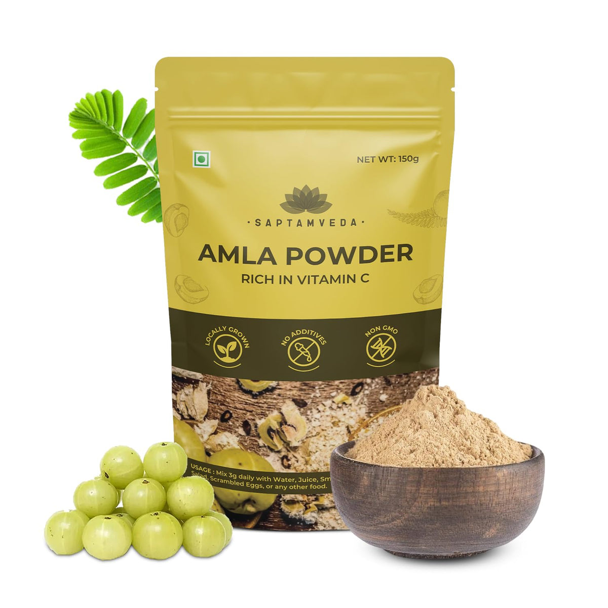 SAPTAMVEDA Amla Indian Gooseberry Powder (150g) - görsel 1