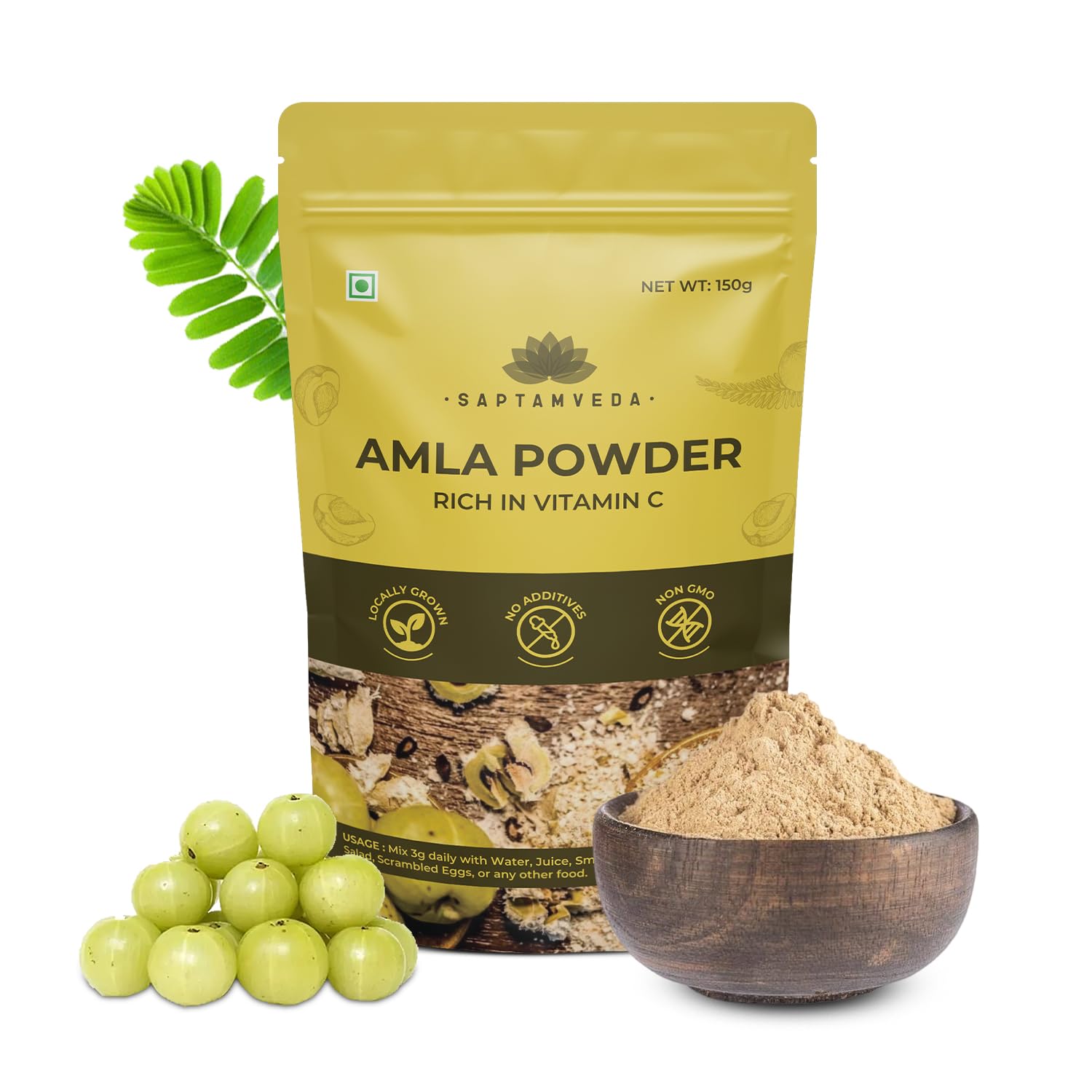 SAPTAMVEDA Amla Indian Gooseberry Powder (150g) - görsel 1