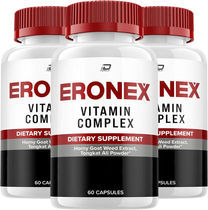 Eronex for Men Capsules – All Natural Support Formula (3 Pack, 180 Capsules)