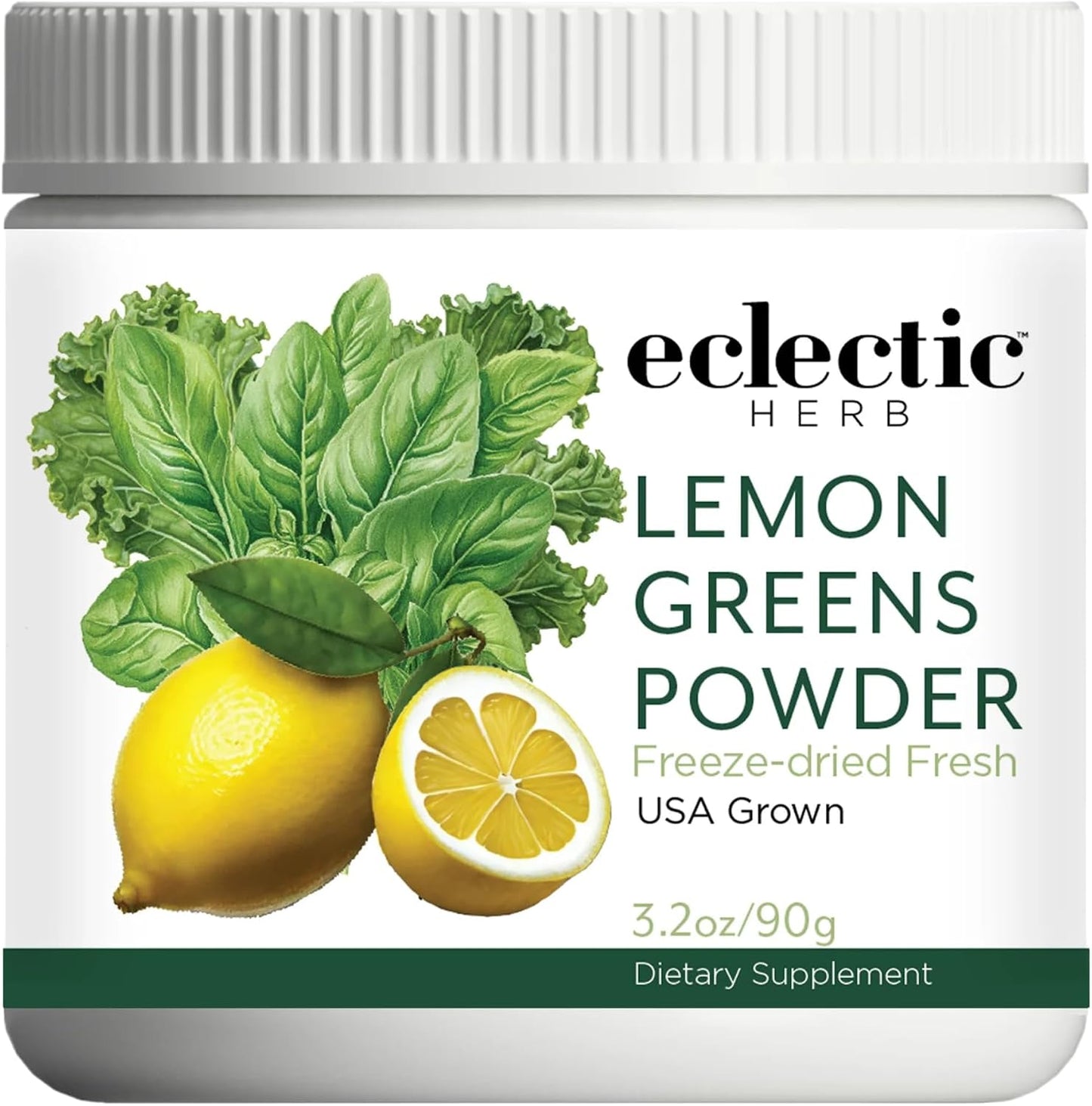 Eclectic Herb Lemon Greens Powder Supplement – Immune & Cleansing Support, Superfood Drink Mix (90 g) - görsel 1