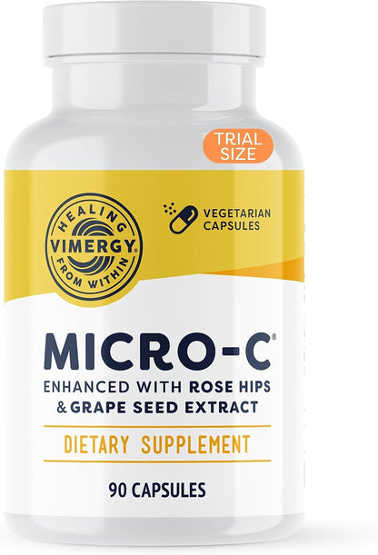 Vimergy Micro-C® Vitamin C Capsules – 500 mg per Capsule, Supports Immune Health, Promotes Collagen Production, Supports Healthy Bones*, Kosher, Vegan and Gluten-Free (90 Capsules)
