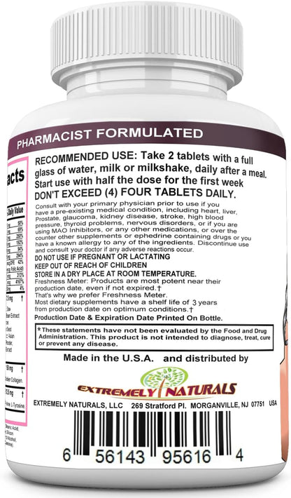 BREASTMAX Breast Enhancement Supplement – Bust Support with Multivitamins, Minerals & Herbs – 60 Tablets