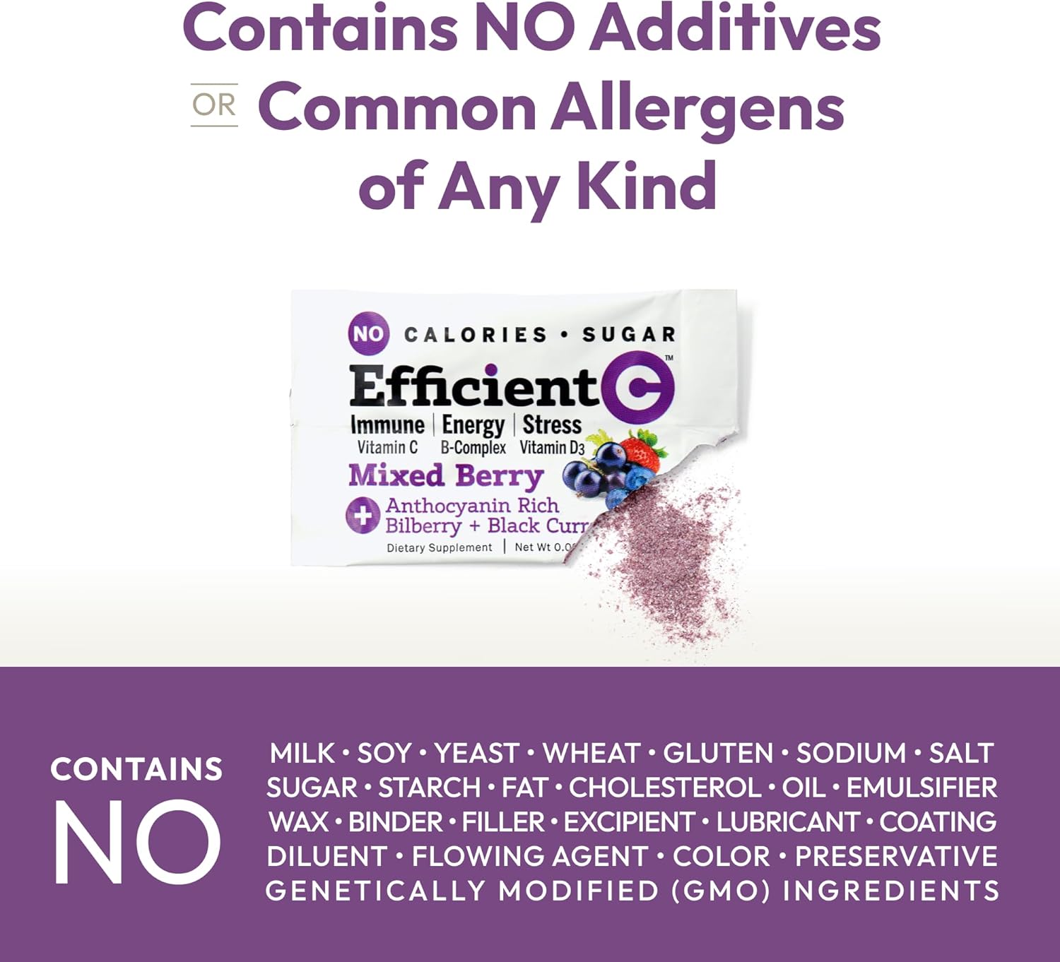 ANDREW LESSMAN Efficient C Mixed Berry 180 Packets - Non-Acidic Vitamin C Drink with Bilberry and B-Complex - görsel 5
