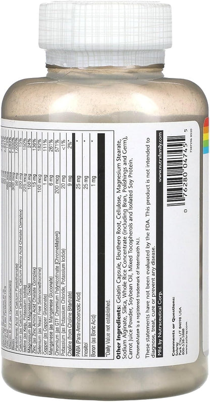 Solaray Twice Daily Iron-Free Multivitamin - 120 Capsules
