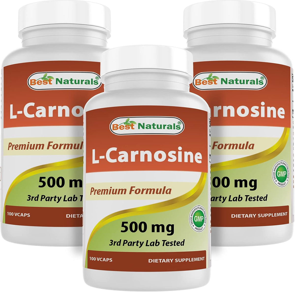 Best Naturals L-Carnosine 500 mg, 100 Vegetarian Capsules - görsel 8