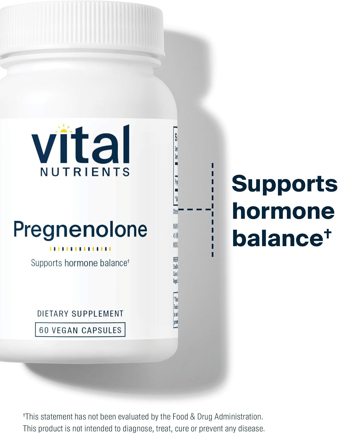 Vital Nutrients Pregnenolone 10 mg, 60 Vegetarian Capsules - görsel 5
