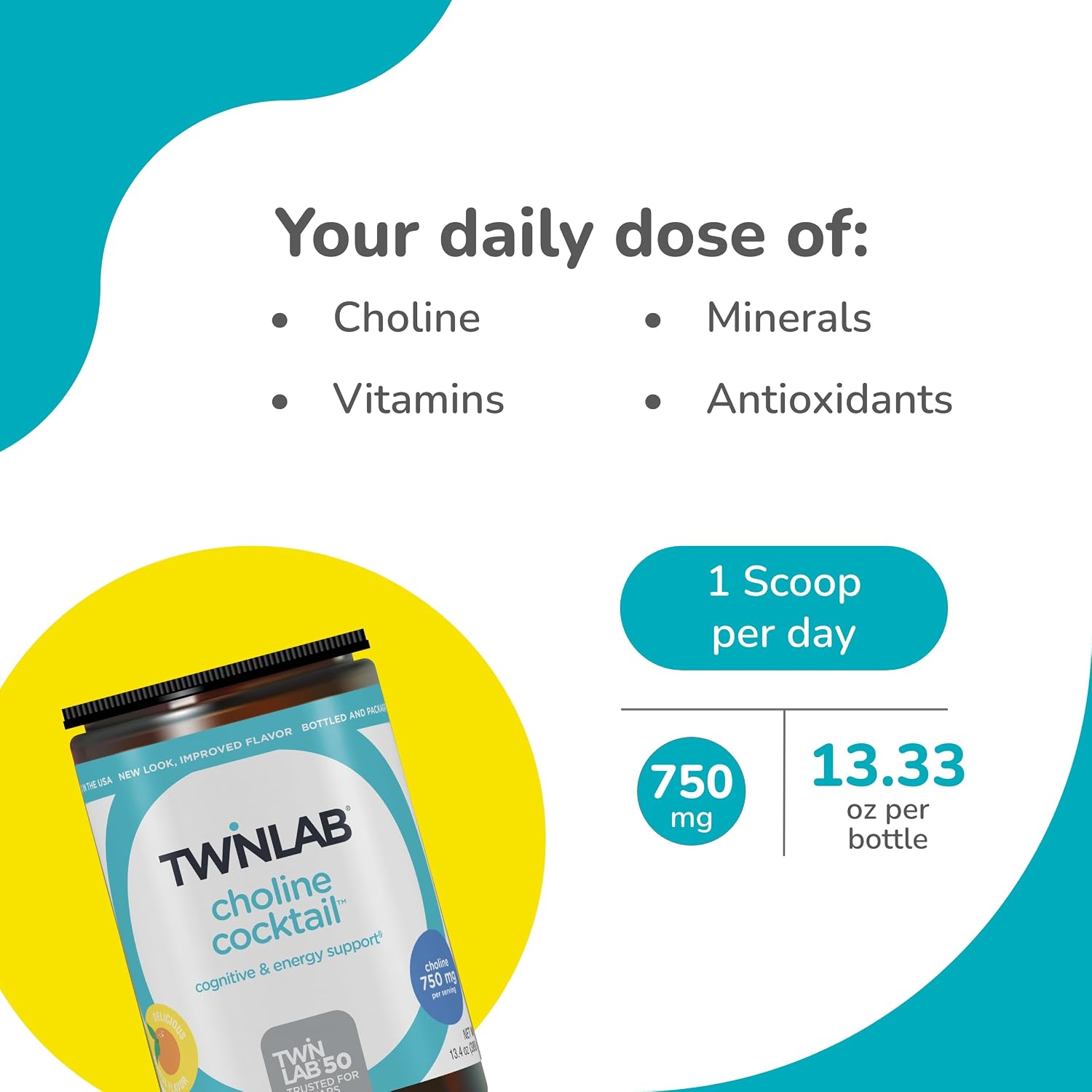 Twinlab Choline Cocktail – Brain Health & Energy Supplement - görsel 3