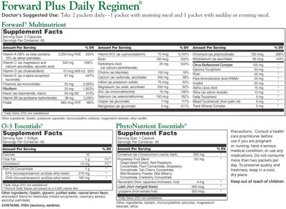 Dr. Whitaker's Forward Plus Daily Regimen - Comprehensive Multivitamin Supplement, 60 Packets (30-Day Supply)