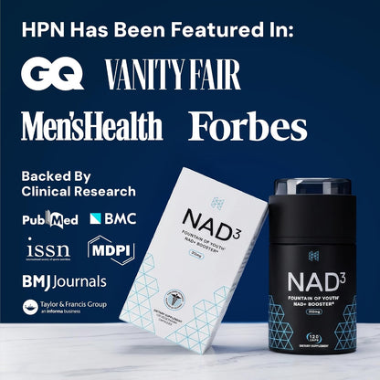 HPN NAD3 Clinical NAD+ Booster - 120 Capsules (60-Day Supply)