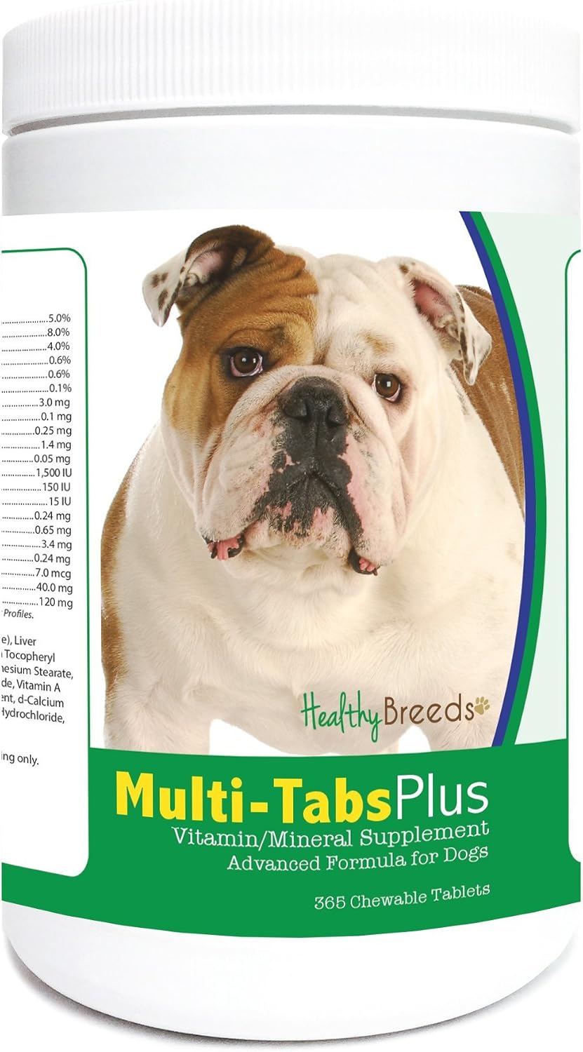 Healthy Breeds Bulldog Multi-Tabs Plus Chewable Tablets (365 Count) - görsel 1