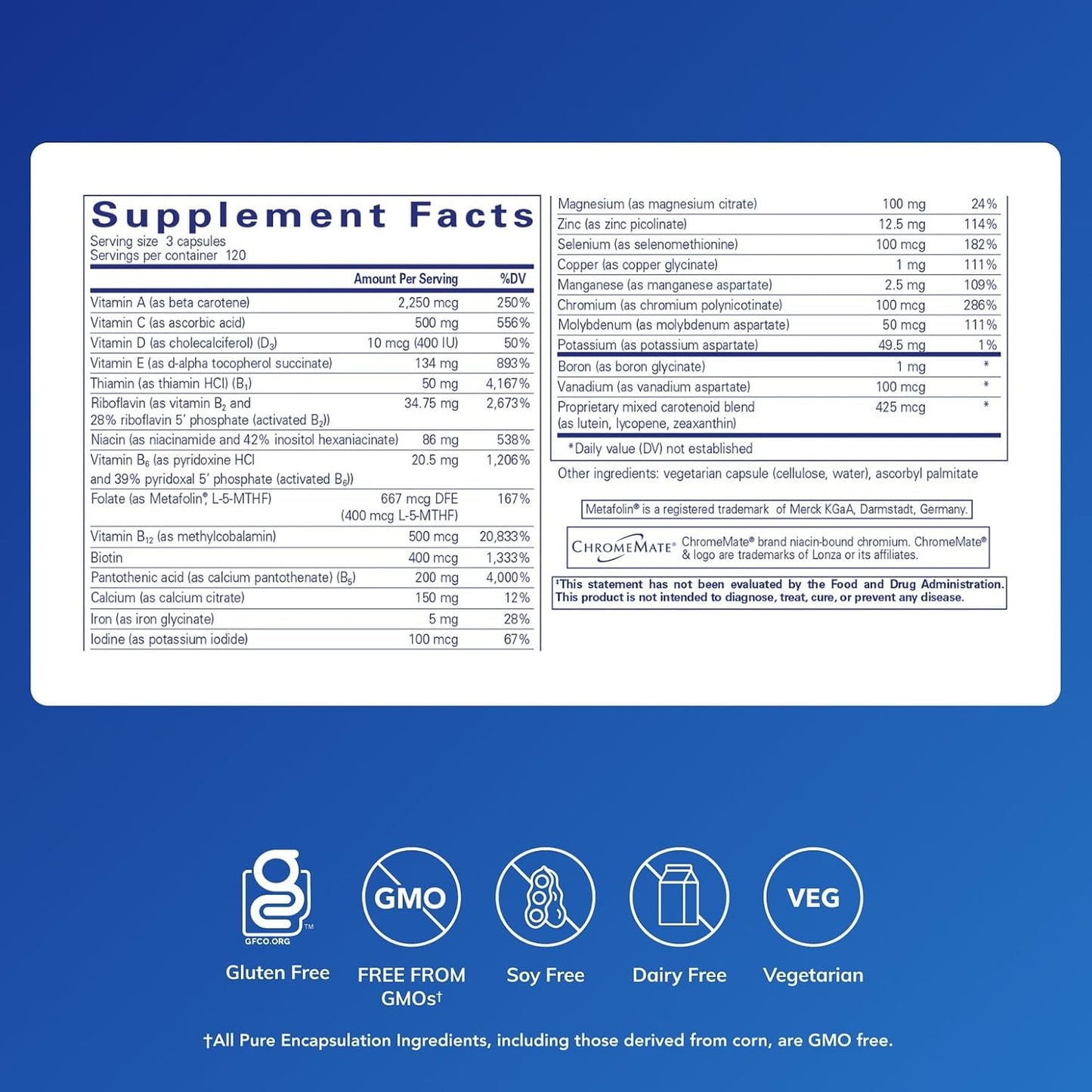 Pure Encapsulations Nutrient 950 | Multivitamin Mineral Supplement for Physiological Support | 360 Capsules - görsel 2