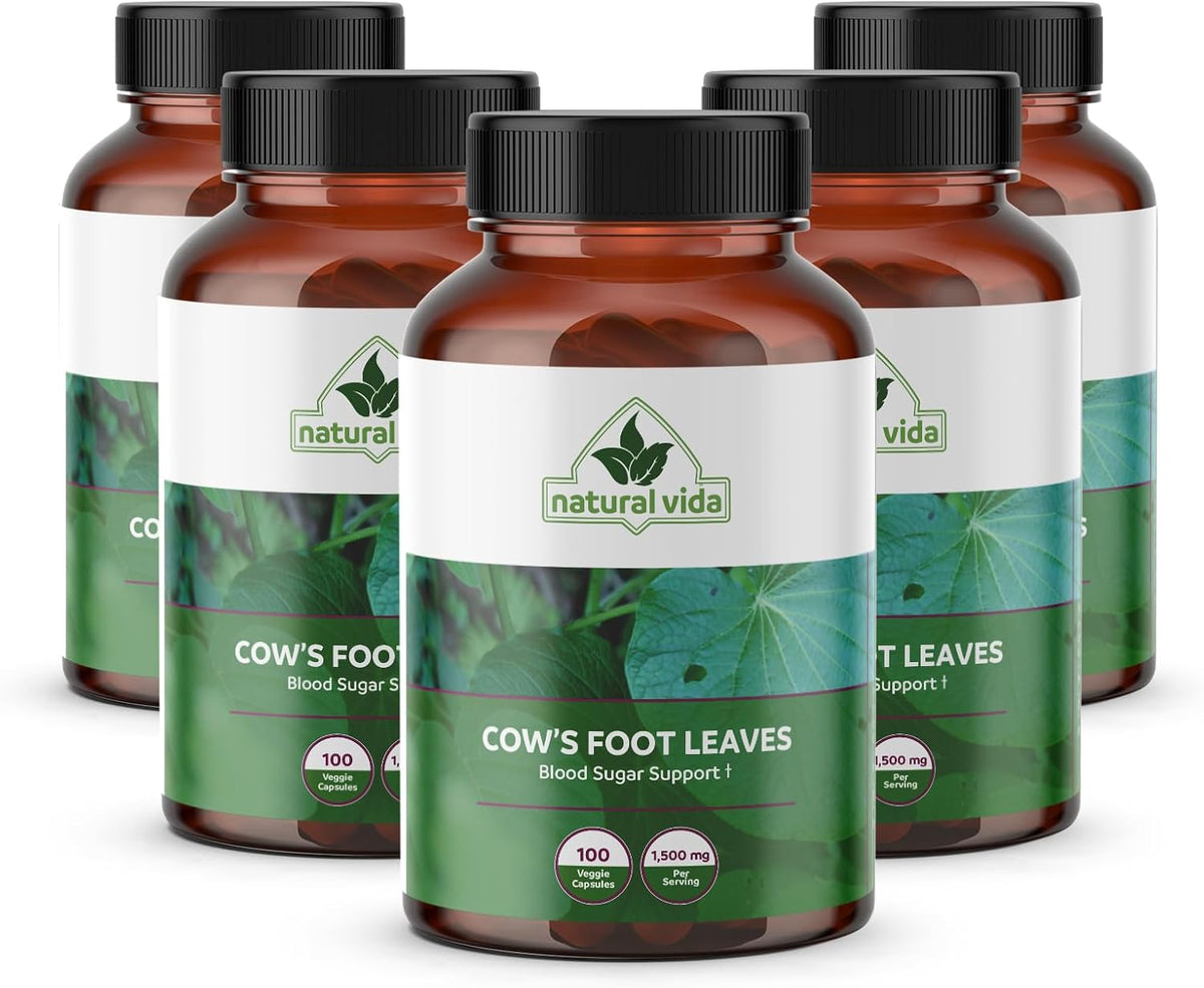 Natural Vida Pata de Vaca - Cow's Foot Leaves - 100 Vegan Capsules - 1,500mg Herbal Food Supplement - görsel 5