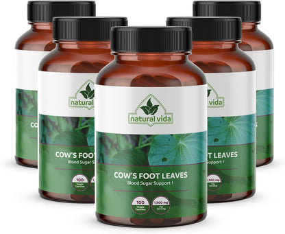 Natural Vida Pata de Vaca - Cow's Foot Leaves - 100 Vegan Capsules - 1,500mg Herbal Food Supplement
