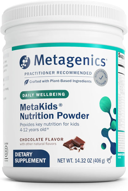 Metagenics MetaKids Nutrition Powder - Children's Multivitamin Powder with Prebiotics, DHA, Protein & Amino Acids* - Complete Protein - Non-GMO, Gluten-Free