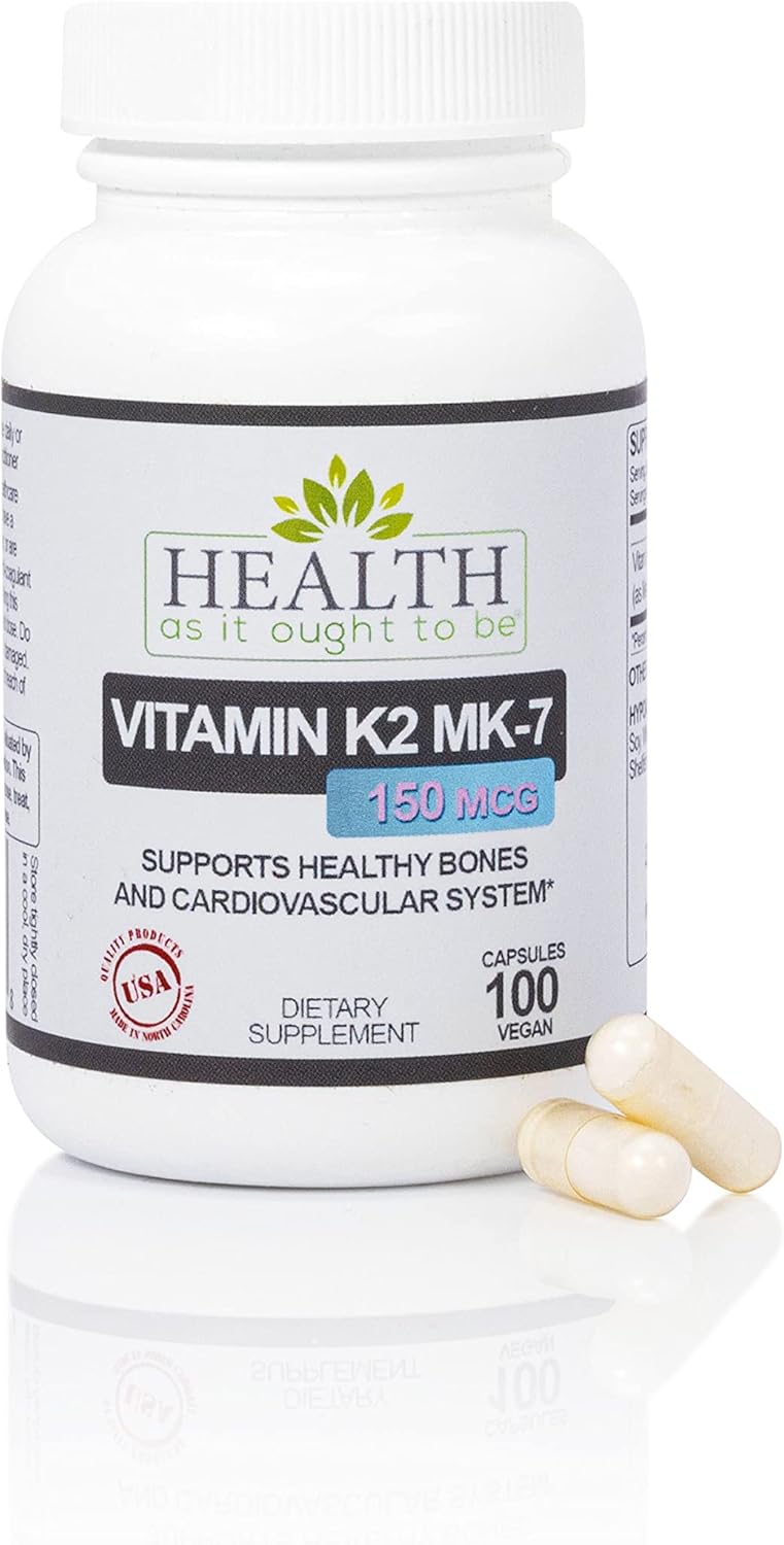 Health As It Ought To Be Vitamin K2 MK-7 Max 300 mcg – Extra Strength, Soya-Free, 60 Capsules - görsel 7