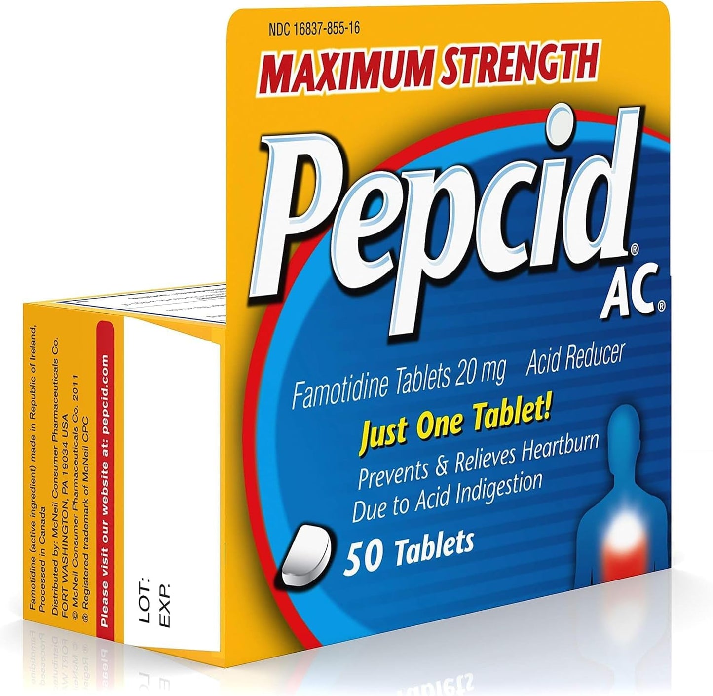 Pepcid Max Strength Tablets 20 mg, 50 Pack - görsel 4
