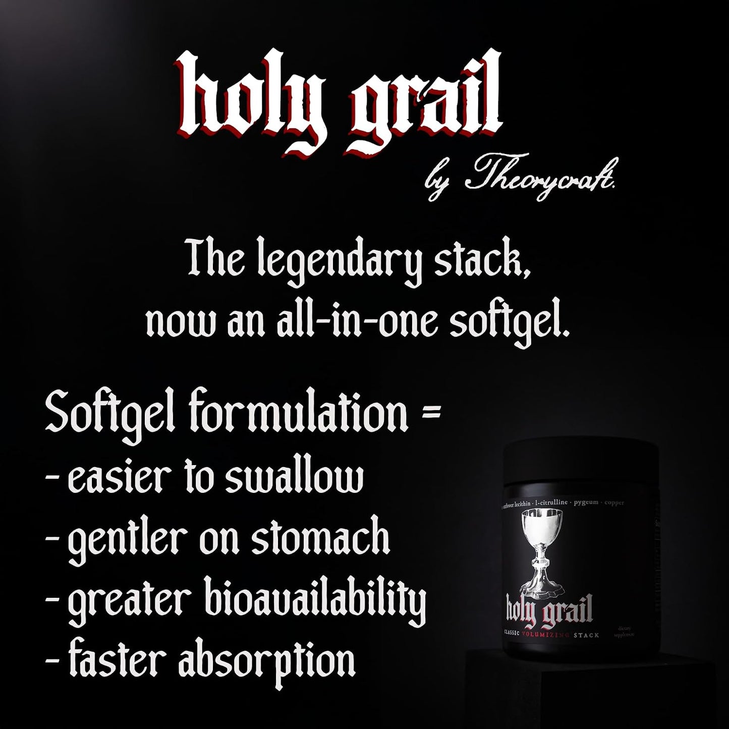 Holy Grail Semen Volume Support Stack – Soft gel capsules for Men - görsel 5