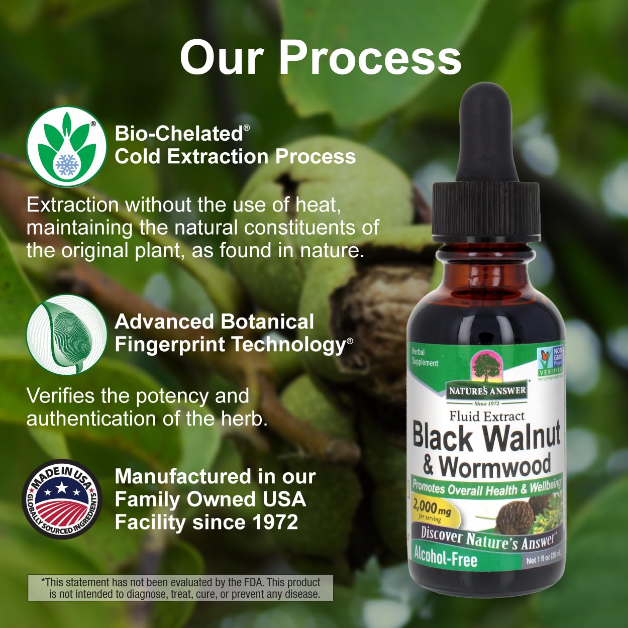 Nature's Answer Black Walnut & Wormwood Complex - Super Concentrated 2,000mg Liquid Extract - Vegan, Non-GMO, Gluten-Free - 1 fl oz (Pack of 2) - görsel 4