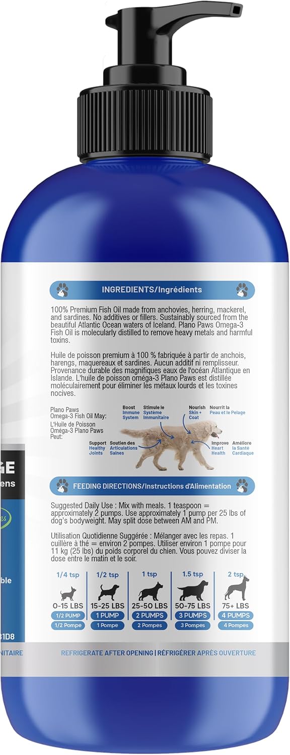 Planopaws Omega-3 Fish Oil for Dogs – Wild-Caught Liquid Fish Oil Supplement - görsel 10