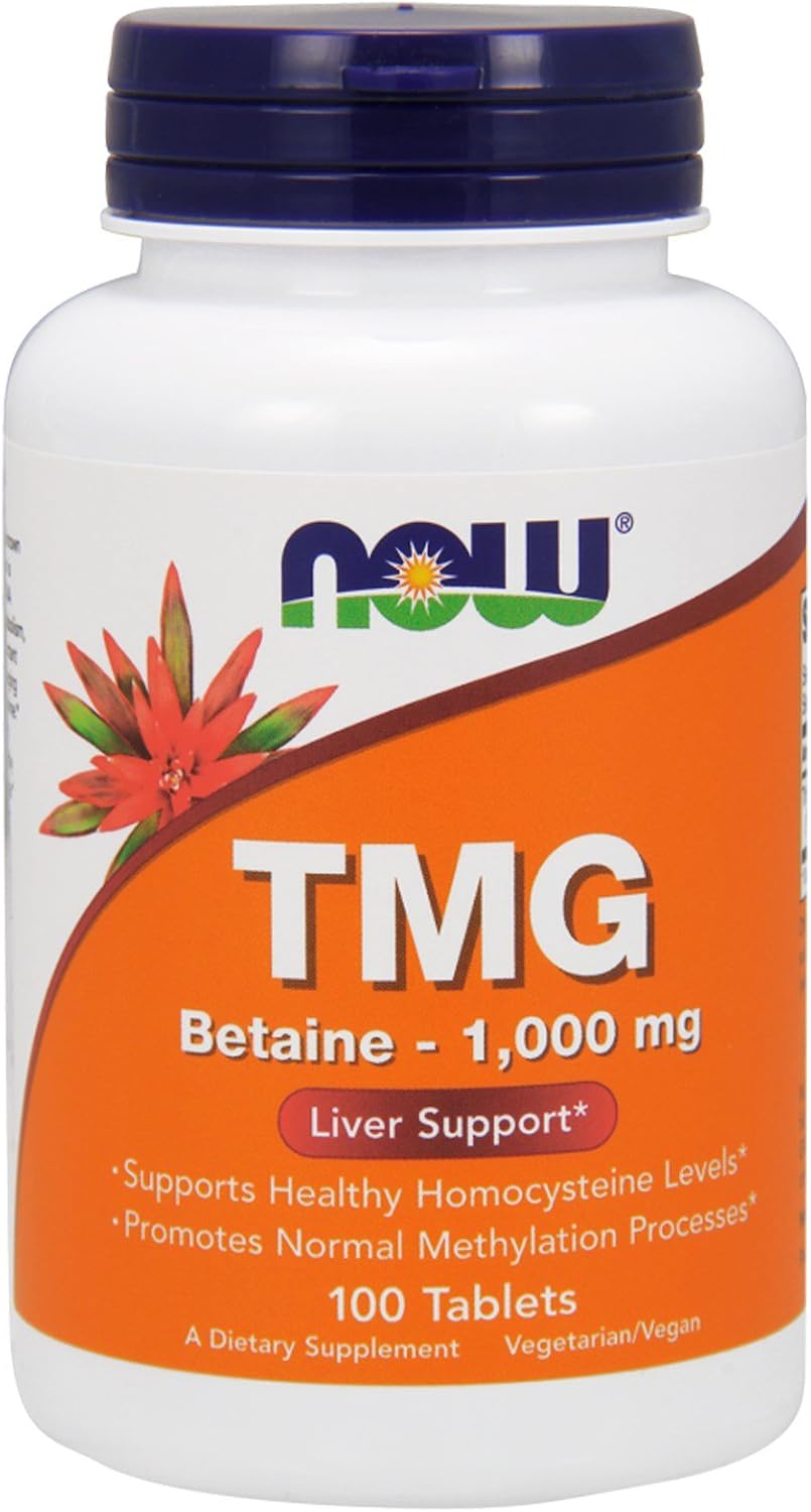 NOW Foods TMG 1000mg, 200 Tablets (2 x 100) - görsel 1