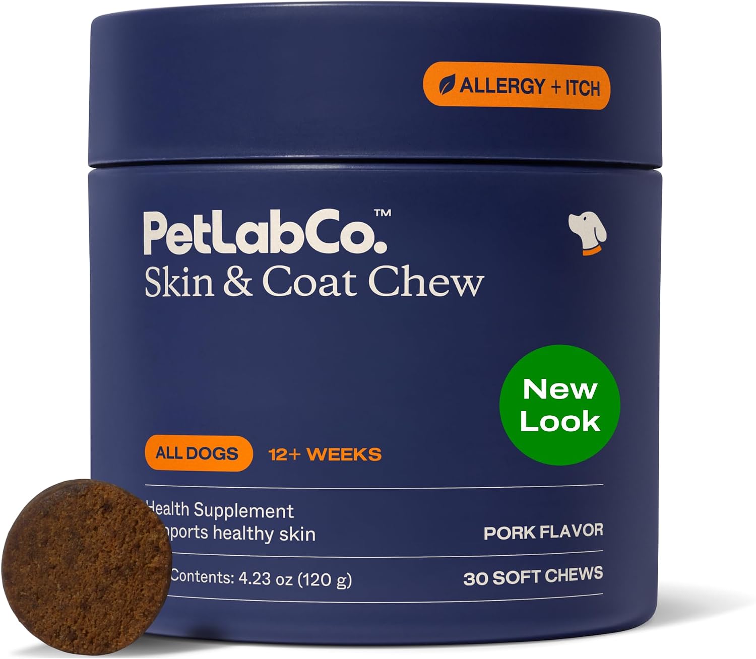 PetLab Co. Skin & Coat Chews for Dogs - Promotes Healthy Skin and Coat with Fatty Acids, Vitamins, and Apple Cider Vinegar - görsel 1