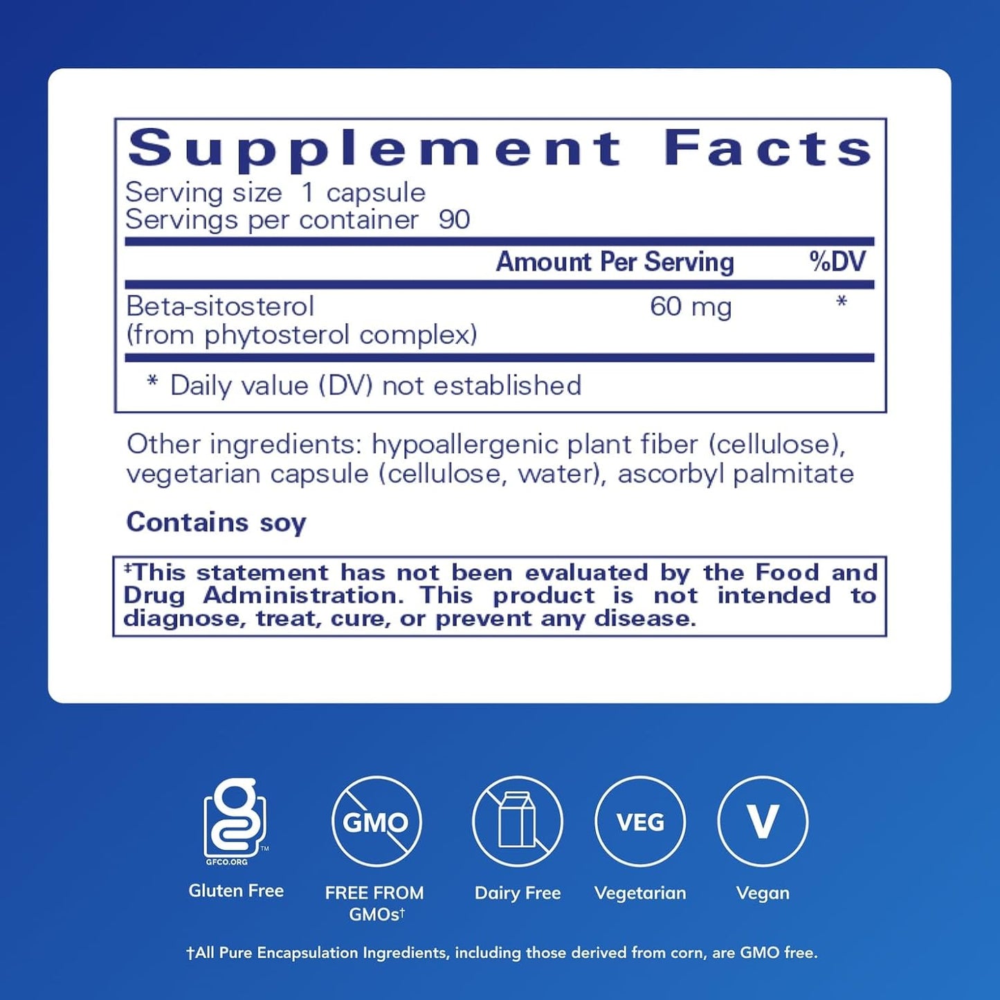 Pure Encapsulations Beta-Sitosterol - Urinary Flow Support, 90 Capsules - görsel 2