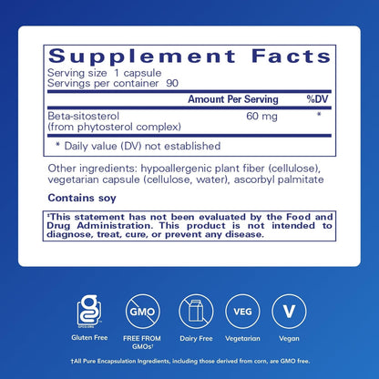 Pure Encapsulations Beta-Sitosterol - Urinary Flow Support, 90 Capsules