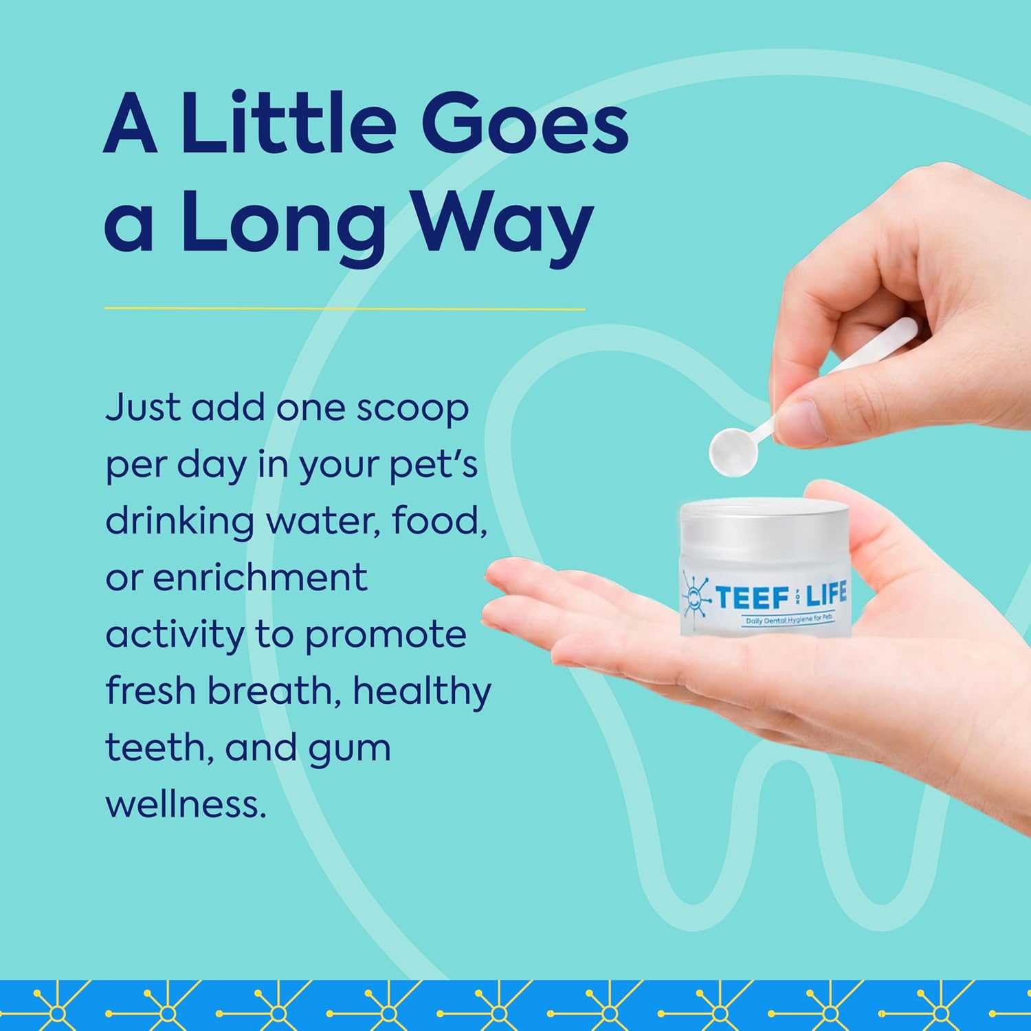 TEEF for Life Protektin42 Prebiotic Dog Dental Powder Kit – Tasteless Breath Freshener, 90 Servings (3 Packets) - görsel 3