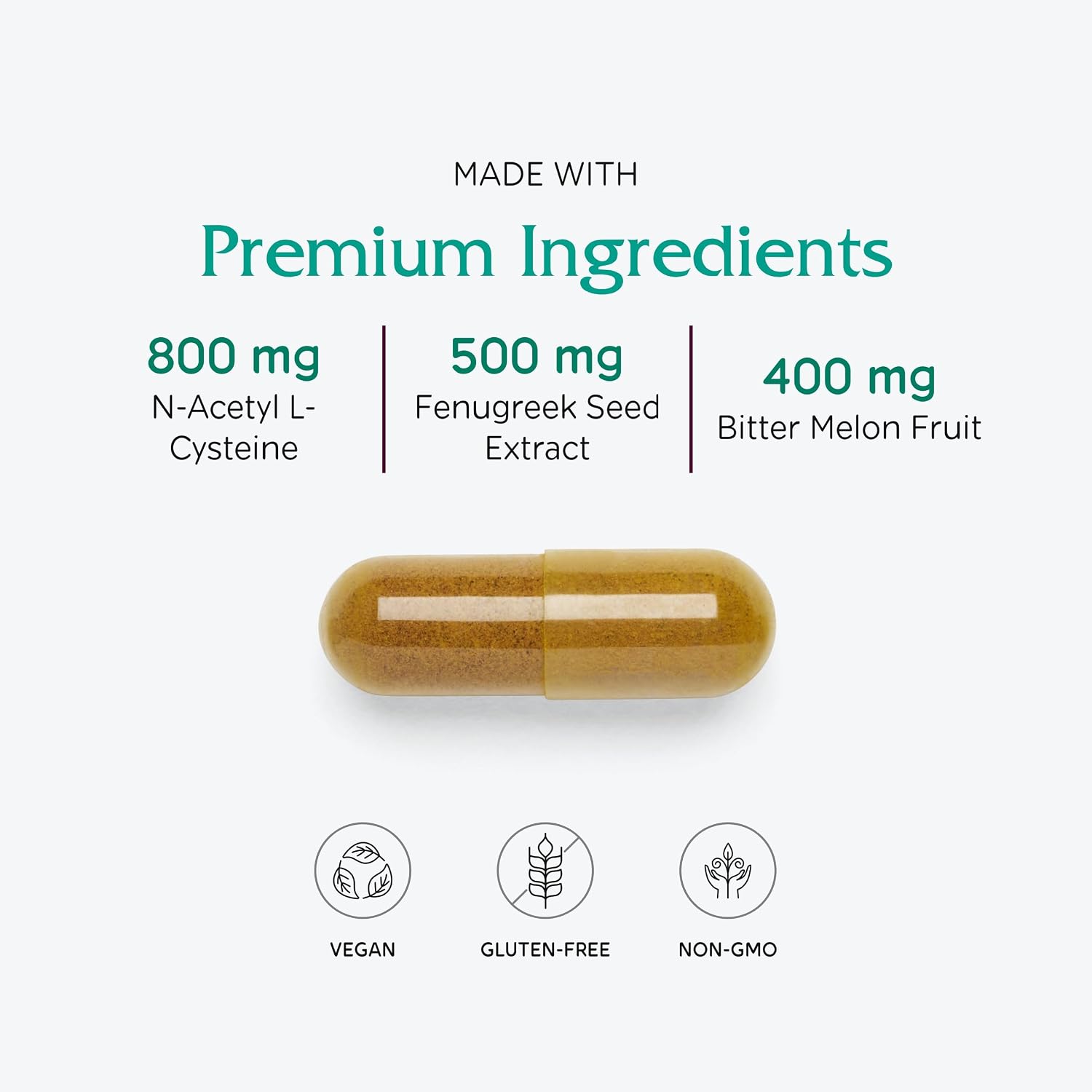 Vitanica Metabolic Manager – Herbal Supplement for Metabolic Support with Vitamin D – Vegan – 120 Capsules - görsel 4