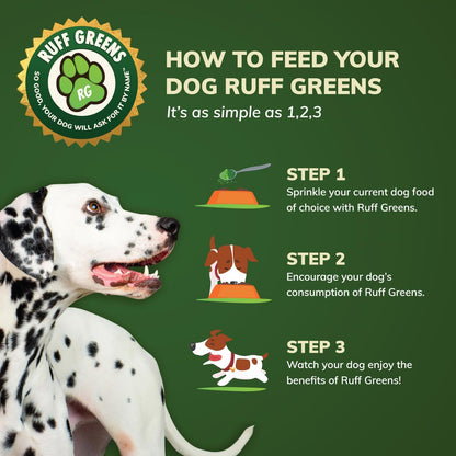 Ruff Greens VitaSmart Dog Food Topper Powder – Wheatgrass, kale, and spinach – provide antioxidants and essential – Image 4