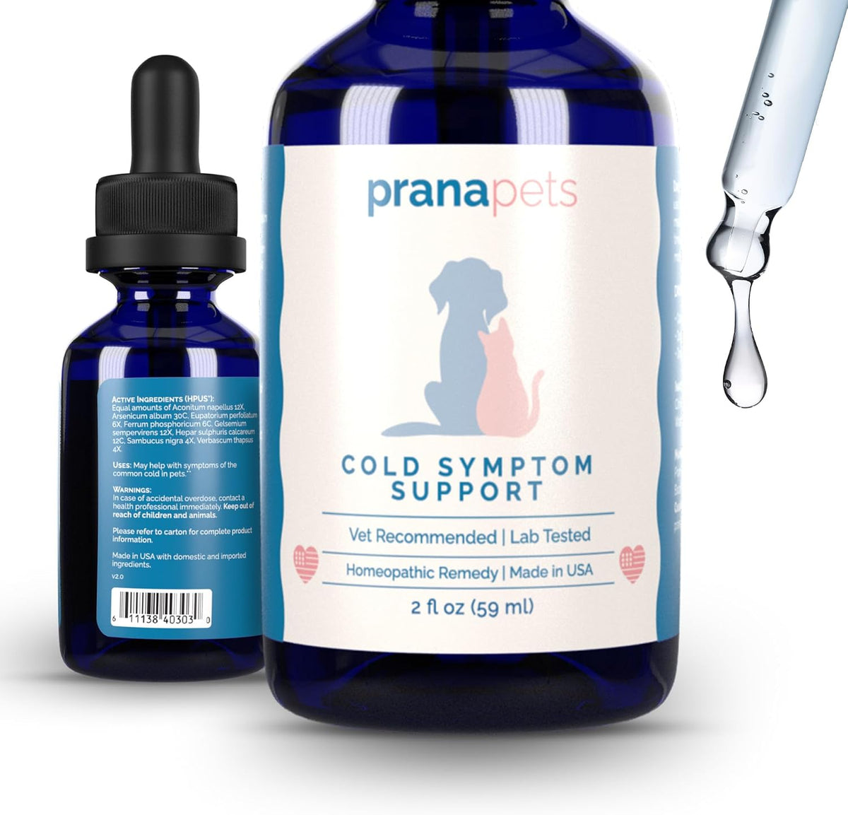 PranaPets Cold Symptom Support for Cats & Dogs - görsel 1