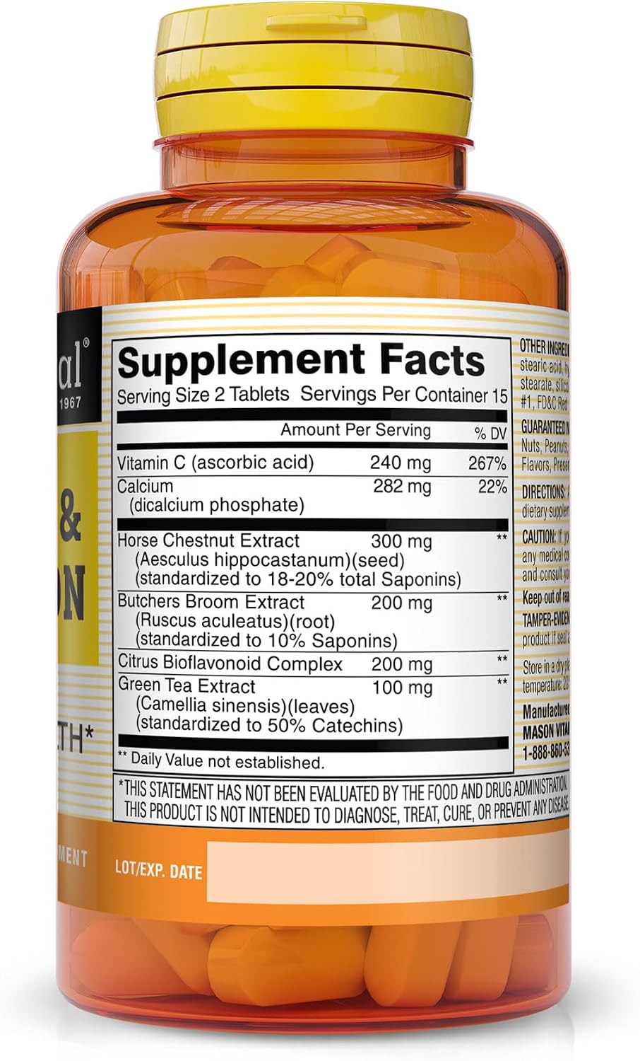 MASON NATURAL Leg Vein and Circulation Supplement – 30 Tablets - görsel 2