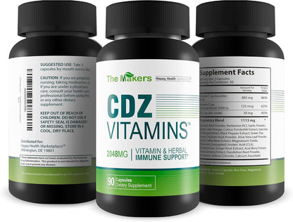 The Makers CDZ Vitamins - Vitamin C, D and Zinc with Herbs