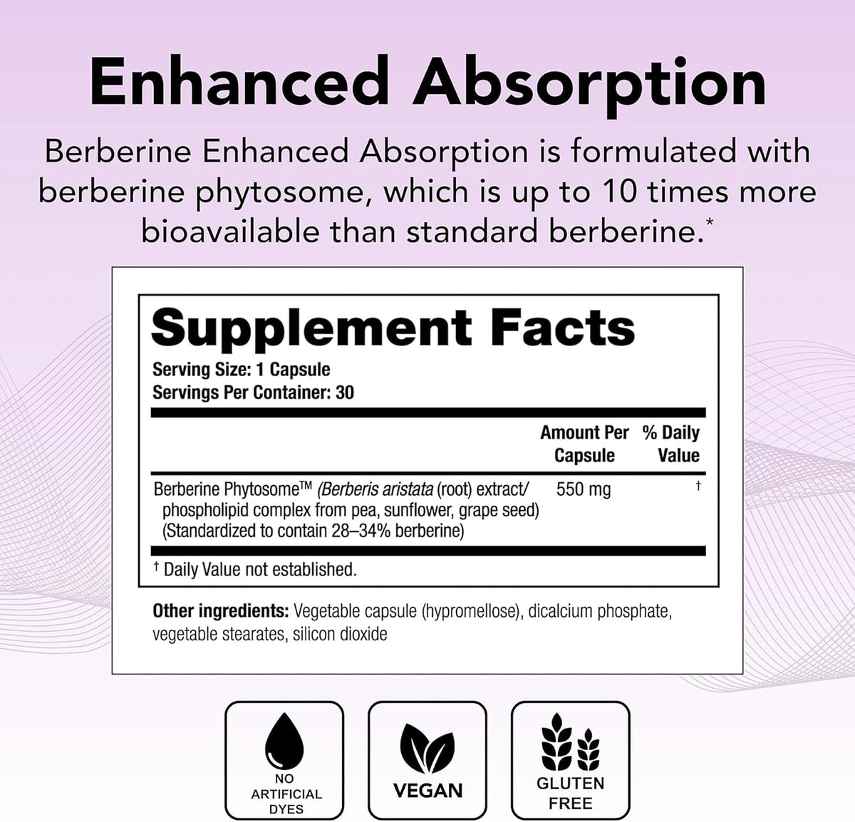 Theralogix Berberine Enhanced Absorption – 30 Capsules – Berberine Phytosome for Metabolism & Hormone Balance – Third-Party Tested - görsel 2