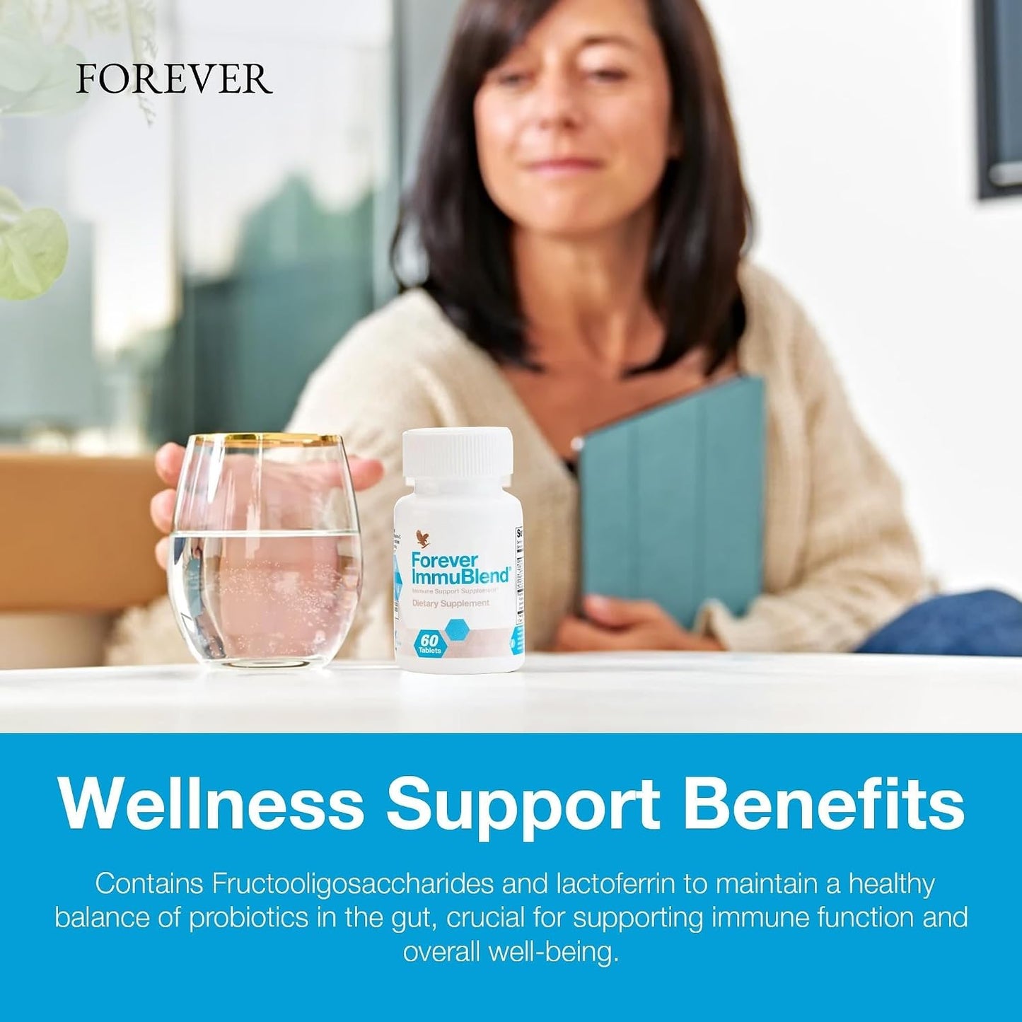 Forever ImmuBlend – Immune Support Supplement with Botanicals, Vitamins D & C, Maitake & Shiitake Mushrooms (60 Tablets) - görsel 6