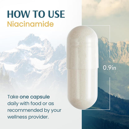 Vykee Nutrition Niacinamide Capsules - Vitamin B3 Supplement for Skin Health and Energy Metabolism - Vegan, Non-GMO, Gluten-free - 500 mg, 120 Count