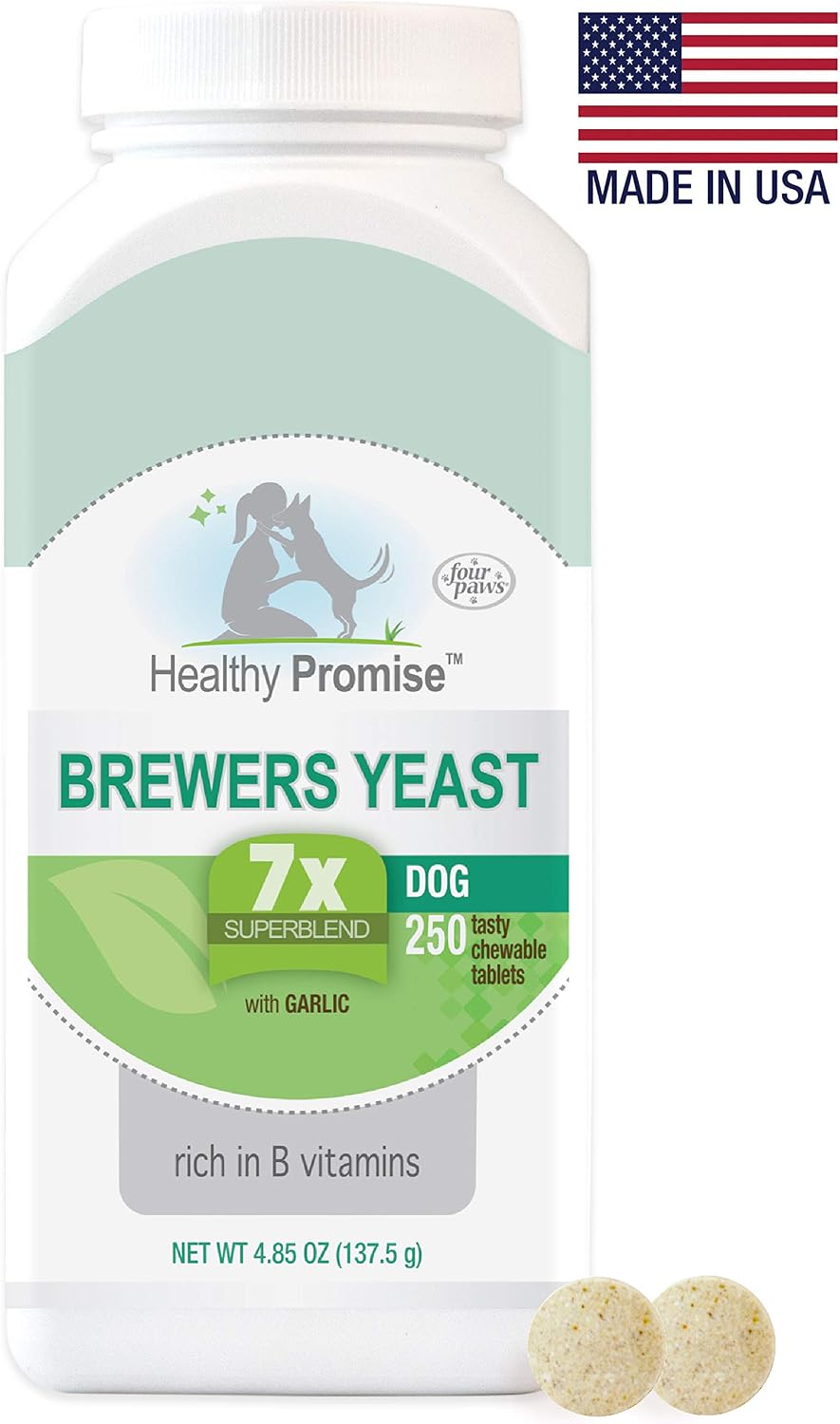 Four Paws Healthy Promise Brewer's Yeast for Dogs Immunity 250 Count - görsel 3