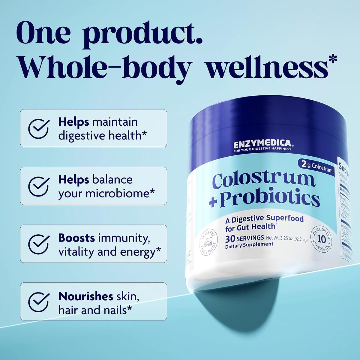 Enzymedica Colostrum Plus Probiotic, 3.25 oz - görsel 3