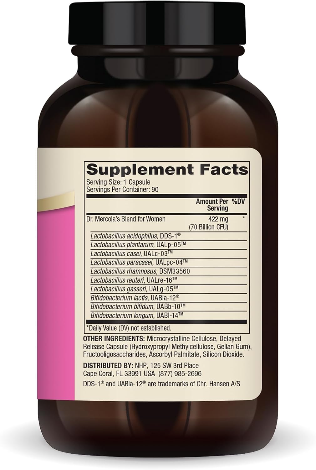 Dr. Mercola Complete Probiotics for Women - Supports Gut, Vaginal and Immune Health - Contains Lactobacillus Strains - Non-GMO, Gluten-Free & Soya-Free - 90 Capsules (90 Servings) - görsel 2