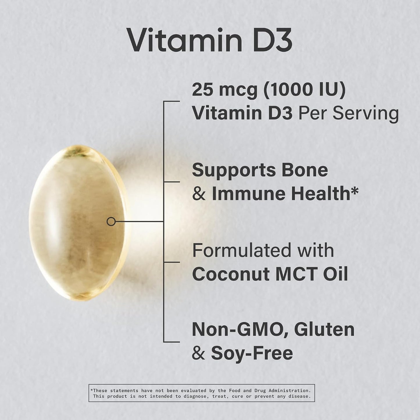 Sports Research Vitamin D3 1000 IU with Coconut MCT Oil - 360 Softgels - görsel 2